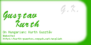 gusztav kurth business card